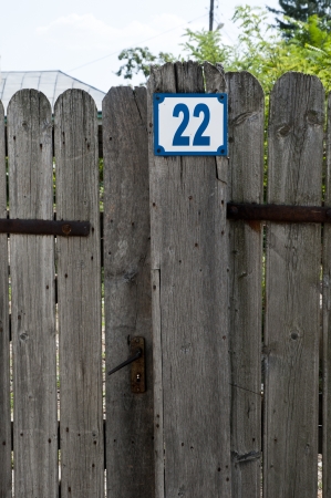 Wooden fence of garden in macin romaniaの写真素材