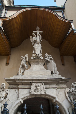 Tombstone sculptures near Latin cathedral in Lviv Ukraineのeditorial素材
