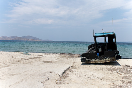Old Fisherman boat at the bay  kos island ,greeceの写真素材