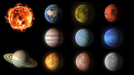 solar system planets collectionの写真素材