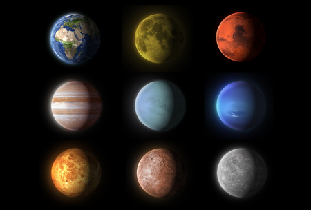 planets collectionの写真素材