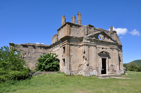 Ancient Church of San Bonaventura, Canale Monterano,  central Italian region of Lazio , ancient Latiumの写真素材