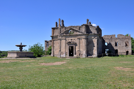 Ancient Church of San Bonaventura, Canale Monterano,  central Italian region of Lazio Ancient Latiumの写真素材