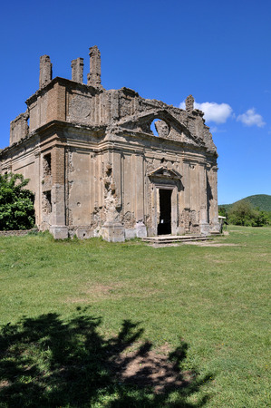 Ancient Church of San Bonaventura, Canale Monterano, Italyの写真素材