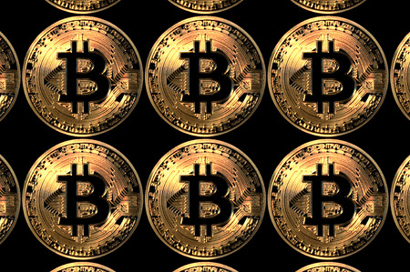 bitcoin gold coins digital currency abstract background illustrationの写真素材