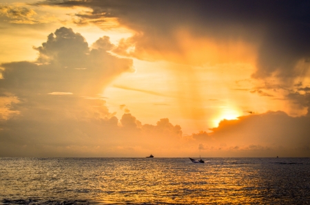 yellow sunriseの写真素材