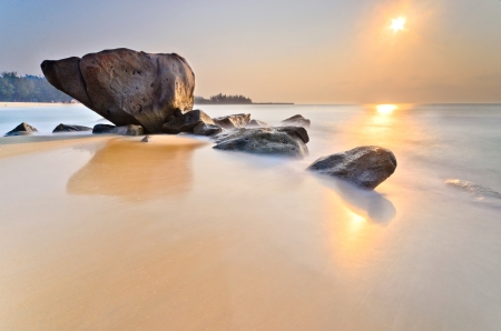 teluk kalong sunriseの写真素材