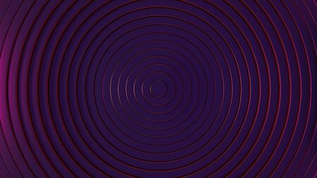 Abstract pattern of circles with the gradient effect of displacement. Colorful vivid purple clean rings. Background for business presentation. Modern simple wave style shape. 3d renderの写真素材