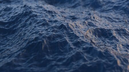 Sea or ocean, waves close-up view. Blue waves sea water. Blue crystal clear water. Sea wave low...