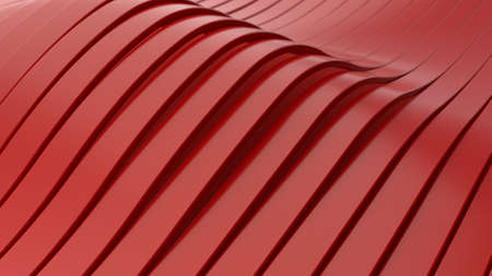 Abstract background with red wavy stripes. Abstract cut paper stripes. Modern background template...