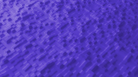Abstract background with purple grid smooth squares. Cell structure surface. Minimal beveled squares...