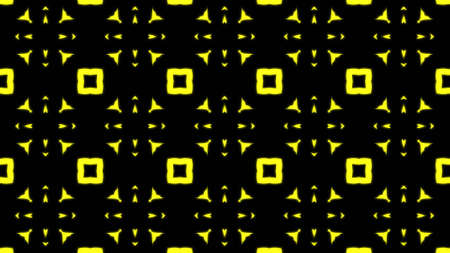Abstract yellow geometric seamless pattern background. Abstract Stripes Kaleidoscope. Fast...