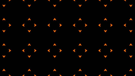Abstract orange geometric seamless pattern background. Abstract Stripes Kaleidoscope. Fast Psychedelic Colorful Kaleidoscope VJ background. Disco Abstract Background. Kaleidoscope effectの写真素材