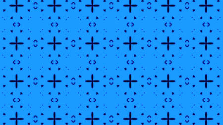 Abstract blue geometric seamless pattern background. Abstract Stripes Kaleidoscope. Psychedelic...