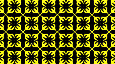 Abstract yellow geometric seamless pattern background. Abstract Stripes Kaleidoscope. Fast Psychedelic Colorful Kaleidoscope VJ background. Disco Abstract Background. Kaleidoscope effectの写真素材
