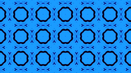 Abstract blue geometric seamless pattern background. Abstract Stripes Kaleidoscope. Psychedelic Colorful Kaleidoscope background. Disco Abstract Background. Kaleidoscope effectの写真素材
