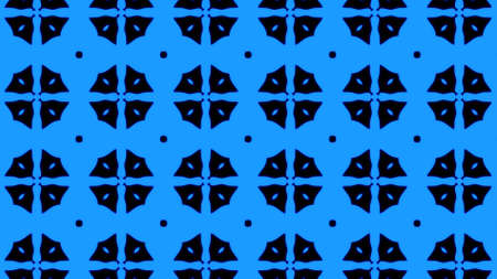 Abstract blue geometric seamless pattern background. Abstract Stripes Kaleidoscope. Psychedelic...