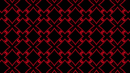 Abstract red geometric seamless pattern background. Psychedelic Colorful VJ background. Disco Abstract Motion Background. Kaleidoscope effectの写真素材