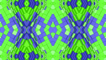 Abstract geometric cubes pattern background. Abstract Stripes Kaleidoscope. Fast Psychedelic...