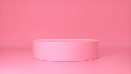 Abstract geometry shape podium scene on pastel pink background. Display scene to show product. stage in light studio. Minimal love romantic concept. 3d renderingの写真素材