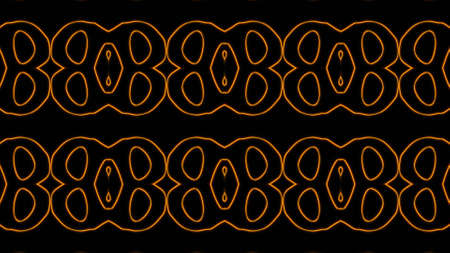 Abstract orange geometric seamless pattern background. Abstract Stripes Kaleidoscope. Fast...