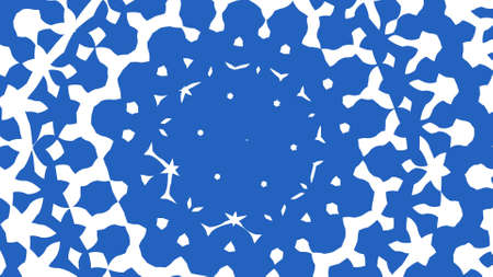 Abstract blue geometric seamless pattern background. Abstract Stripes Kaleidoscope. Fast Psychedelic...