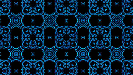 Abstract blue geometric seamless pattern background. Abstract Stripes Kaleidoscope. Psychedelic Colorful Kaleidoscope background. Disco Abstract Background. Kaleidoscope effectの写真素材