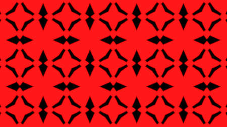 Abstract red geometric seamless pattern background. Psychedelic Colorful VJ background. Disco Abstract Motion Background. Kaleidoscope effectの写真素材