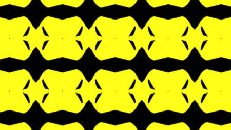 Abstract yellow geometric seamless pattern background. Abstract Stripes Kaleidoscope. Fast Psychedelic Colorful Kaleidoscope VJ background. Disco Abstract Background. Kaleidoscope effectの写真素材