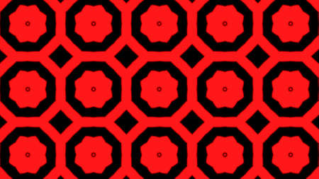 Abstract red geometric seamless pattern background. Psychedelic Colorful VJ background. Disco...