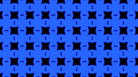 Abstract blue geometric seamless pattern background. Abstract Stripes Kaleidoscope. Psychedelic...
