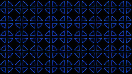 Abstract blue geometric seamless pattern background. Abstract Stripes Kaleidoscope. Psychedelic Colorful Kaleidoscope background. Disco Abstract Background. Kaleidoscope effectの写真素材