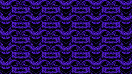 Abstract purple geometric seamless pattern background. Psychedelic Colorful Kaleidoscope background. Disco Abstract Backgroundの写真素材