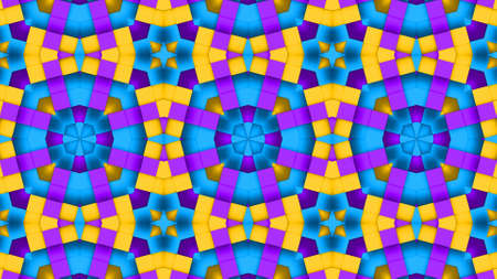 Abstract geometric cubes pattern background. Abstract Stripes Kaleidoscope. Fast Psychedelic...