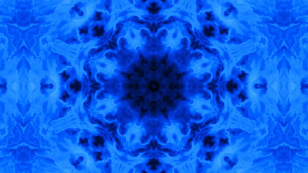 Fire with blue flames on a black background. burning fire flame. Abstract fire flows is...