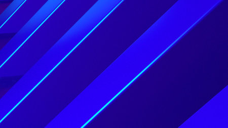 Futuristic Sci Fi Lines With Blue Neon Light. Glowing Colorful Light. 3D renderingの写真素材
