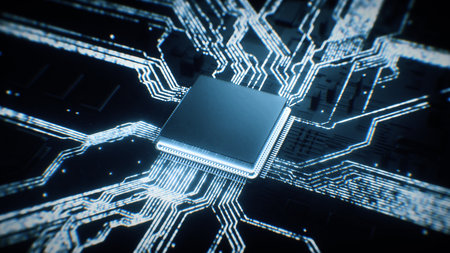 Advanced Mobile Microprocessor Chip Connecting with a Motherboard and Activates entire System....