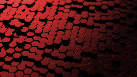Abstract red honeycomb. Abstract Hexagonal Diamonds. Modern template for documents, reports and...