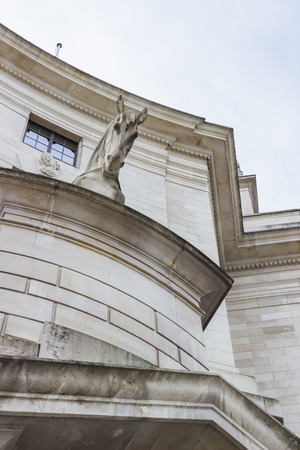 Sculpture Controlled energy made by Sir William Reid Dick in 1932 in London.のeditorial素材