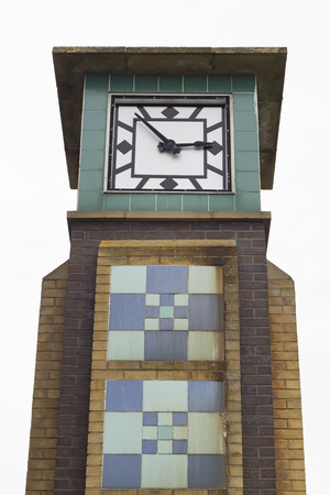 Ancient clock tower of Falaise in the city of Hastings, East Sussex, England.