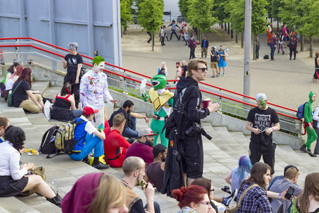 London, England - May 27, 2016: The MCM London Comic Con at ExCeL London in England, on the 27th of...