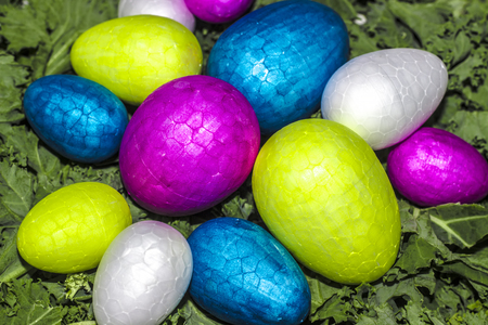 A healthy easter eggs saladの写真素材