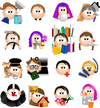 Occupation graphic design elements for icons and logosのイラスト素材