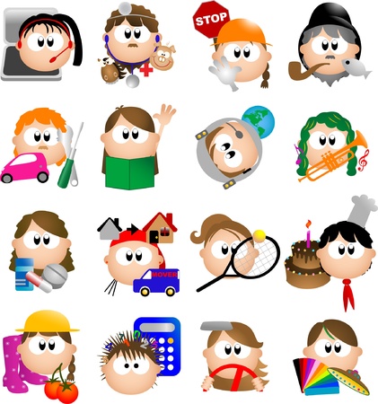 Occupation graphic design elements for icons and logosのイラスト素材