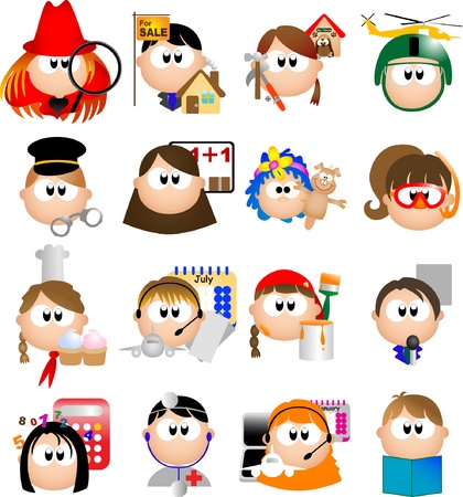 Occupation graphic design elements for icons and logosのイラスト素材
