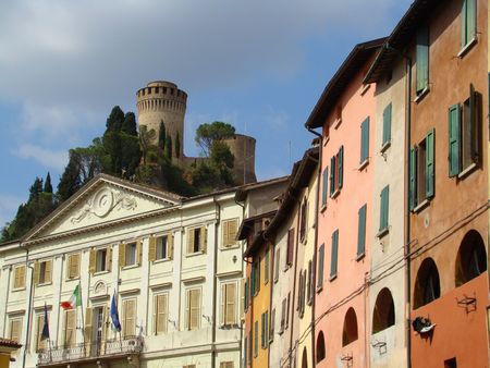       picturesque 	 town in Italy, Brisighella                         の写真素材