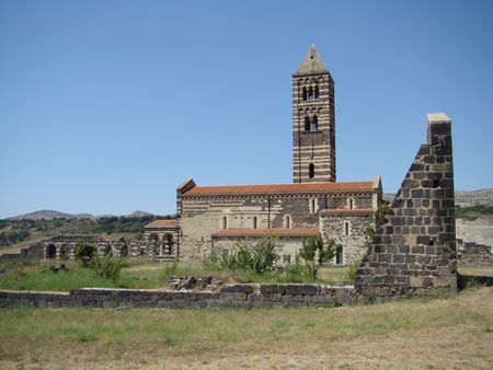 Santa Trinita di Saccargia,romanesque church in Sardiniaの写真素材
