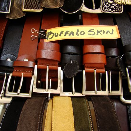             buffalo skin belt collection                    の写真素材