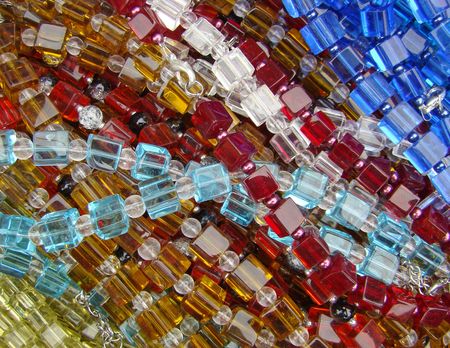      transparent colourful beadwork                               の写真素材