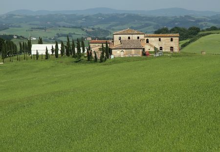 farm in Tuscanyの写真素材